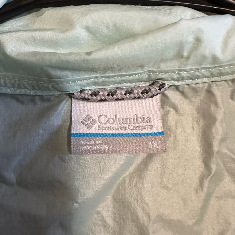 Columbia women’s windbreak rain coat XL Light Blue Green Women's Jacket - Picture 2 of 5